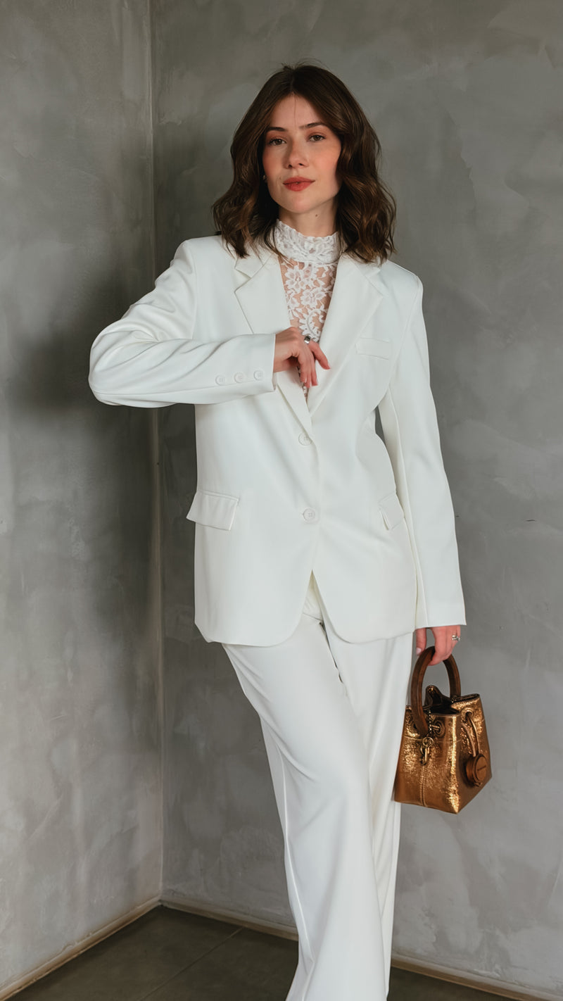 Blazer Alfaiate Off White Ällie - foto adicional 1