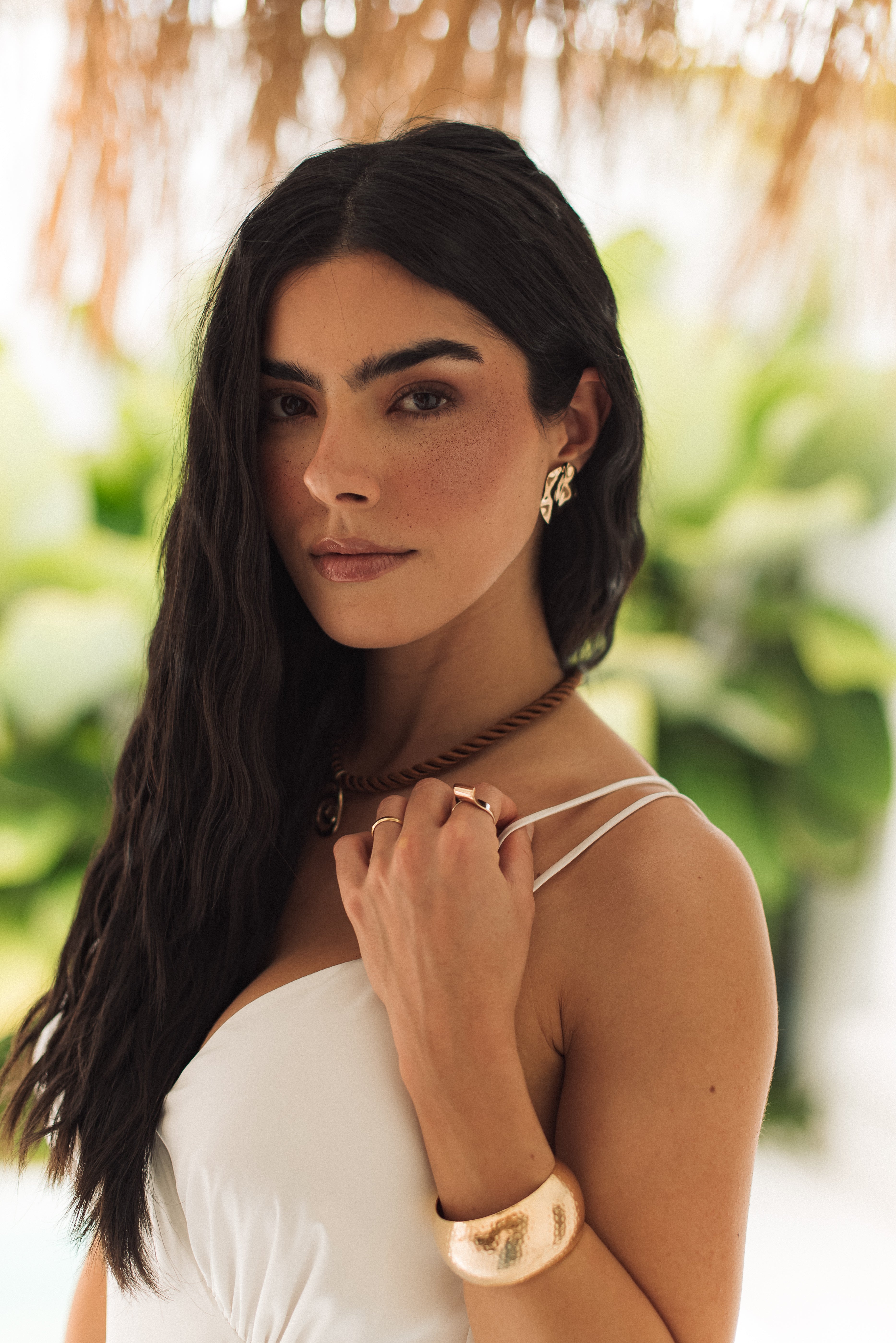 Vestido Slip Dress Camila Off White Saphir