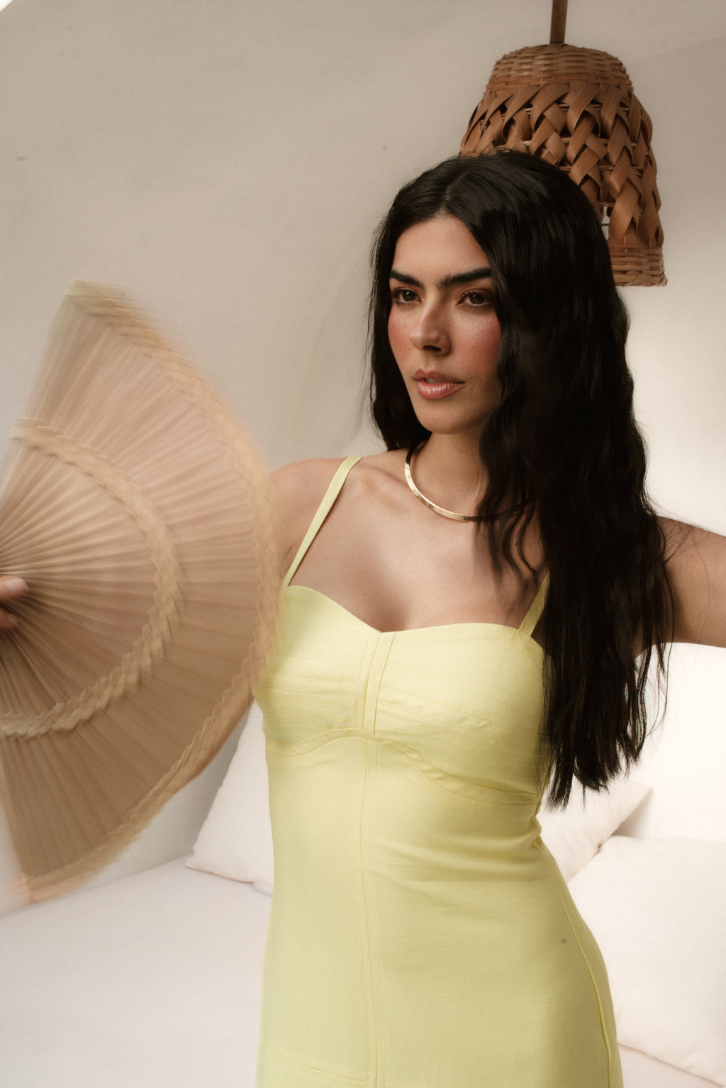 Vestido Alfaiataria Jordana Amarelo Manteiga Saphir