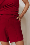Short Alfaiataria Mia Cereja Saphir