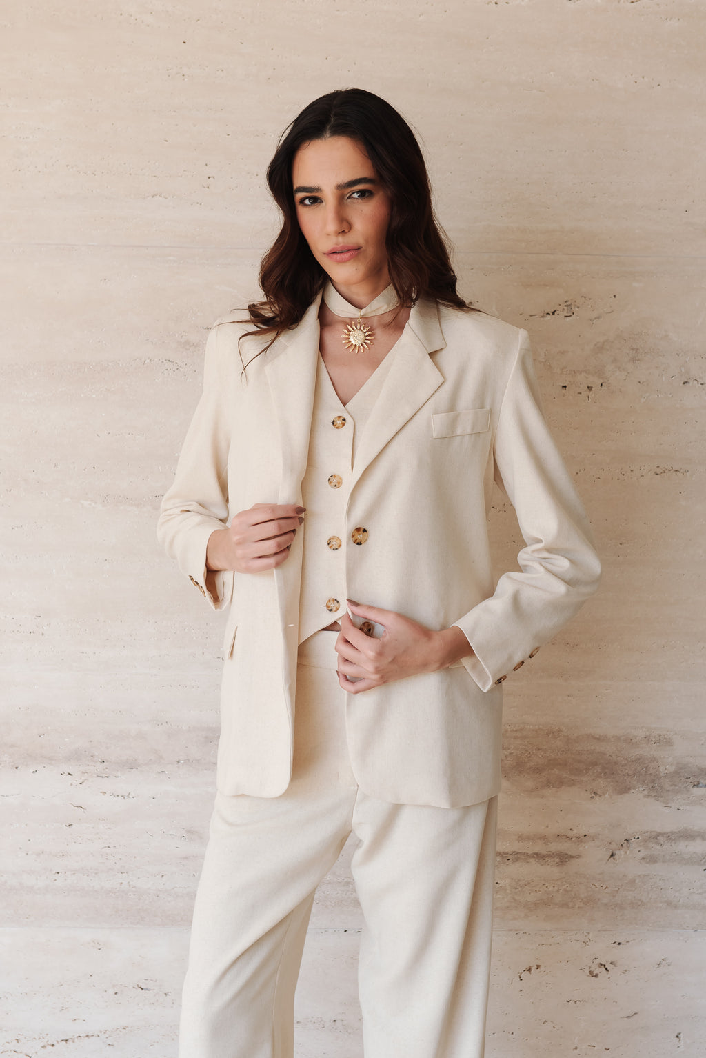 Blazer Linho Alfaiate Creme