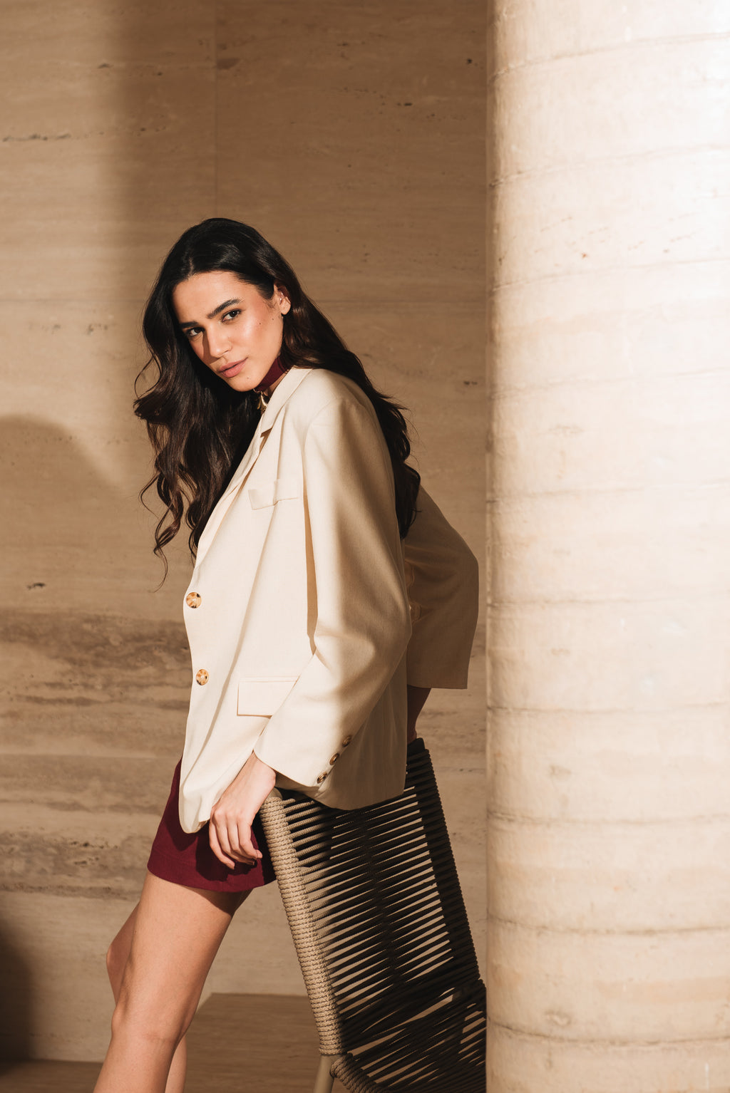 Blazer Linho Alfaiate Creme