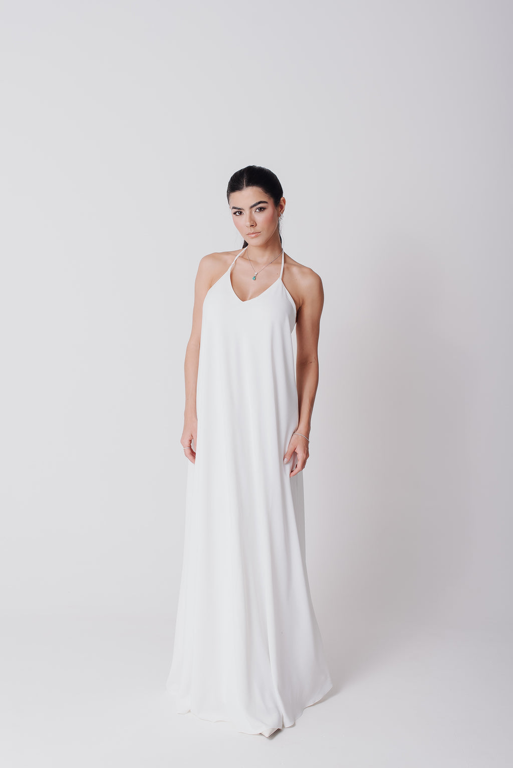 Vestido Longo Alcinha Lorena Off White Saphir