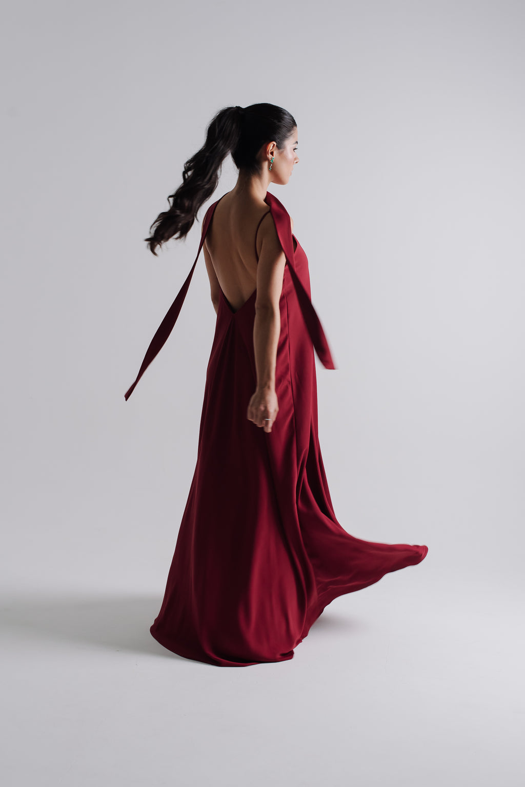 Vestido Longo Alcinha Lorena Cereja Saphir