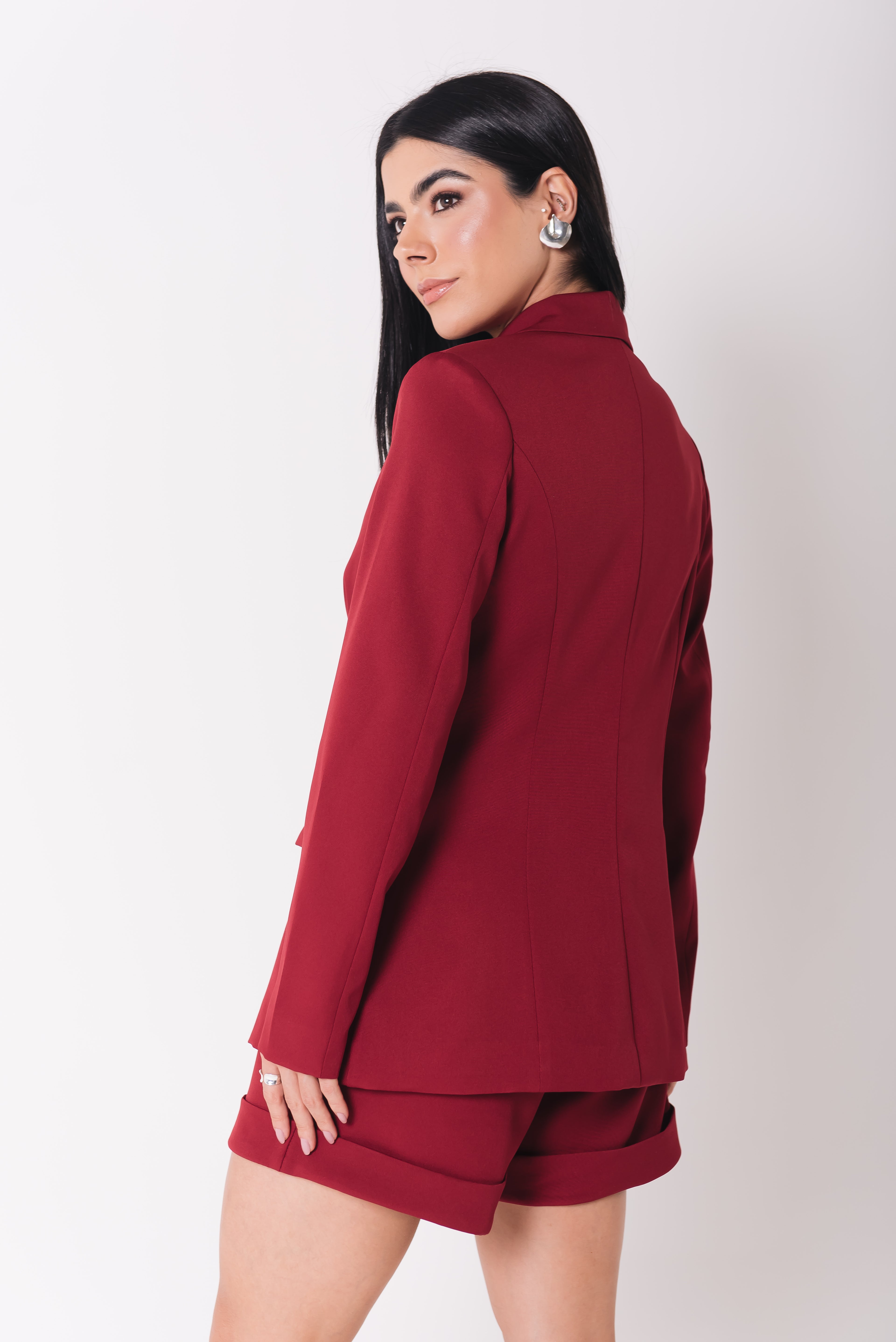 Blazer Alfaiataria Feminino Luma Cereja Saphir