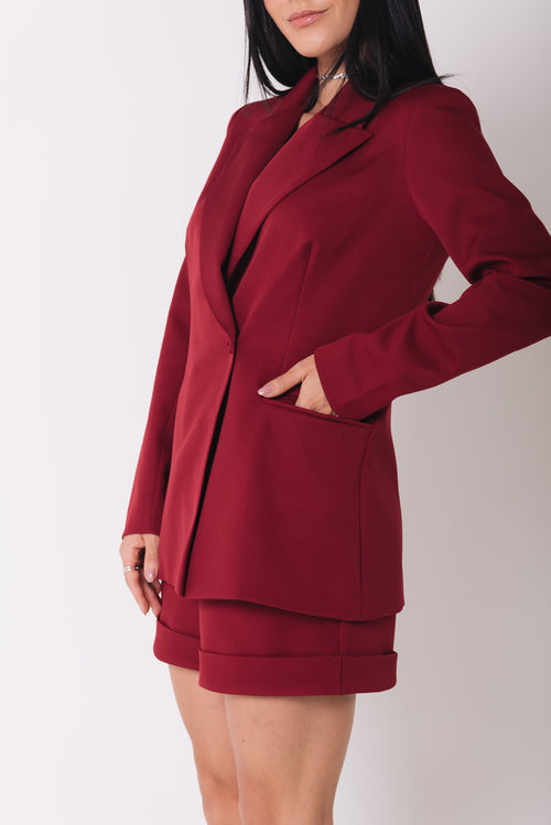 Blazer Alfaiataria Feminino Luma Cereja Saphir