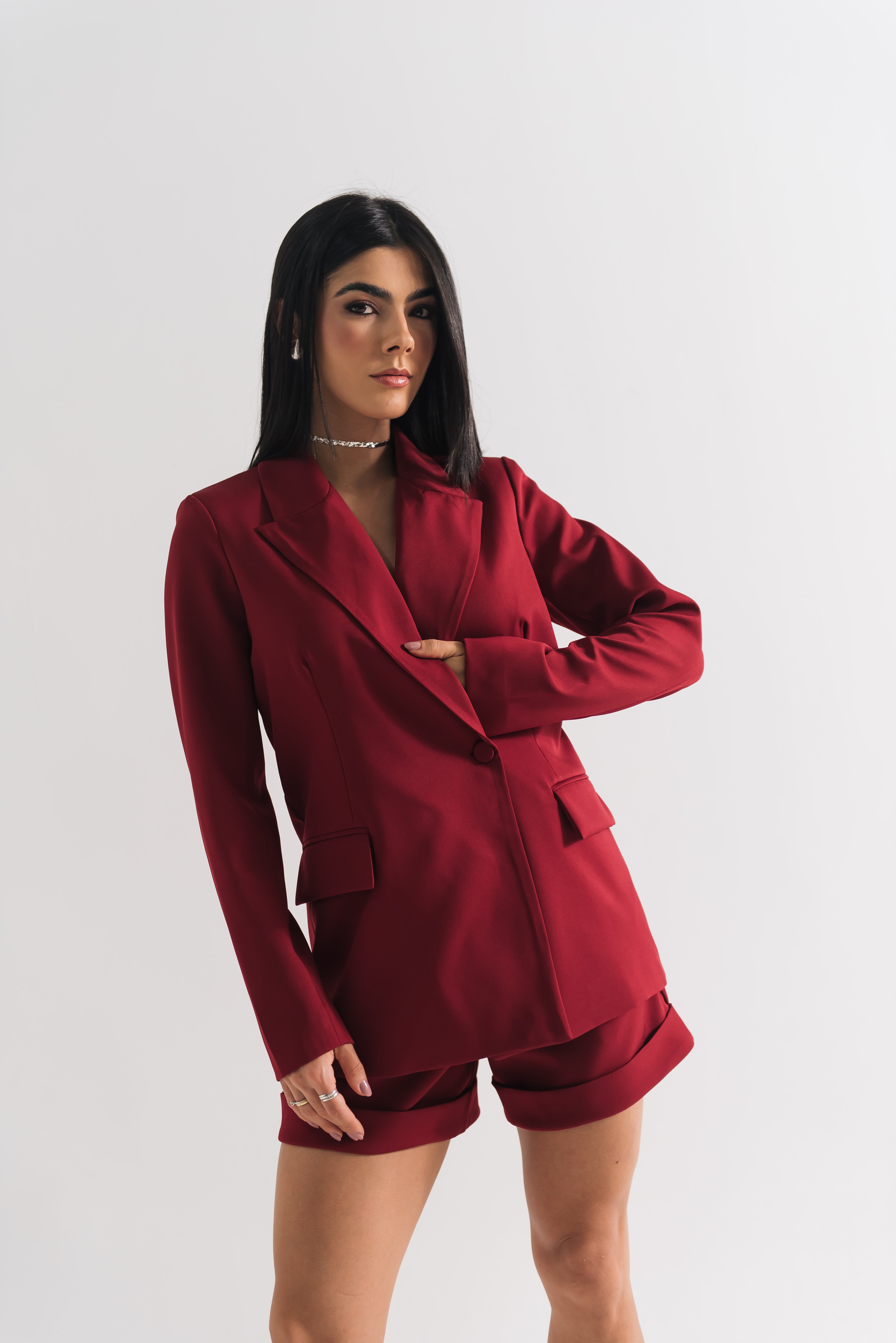 Blazer Alfaiataria Feminino Luma Cereja Saphir