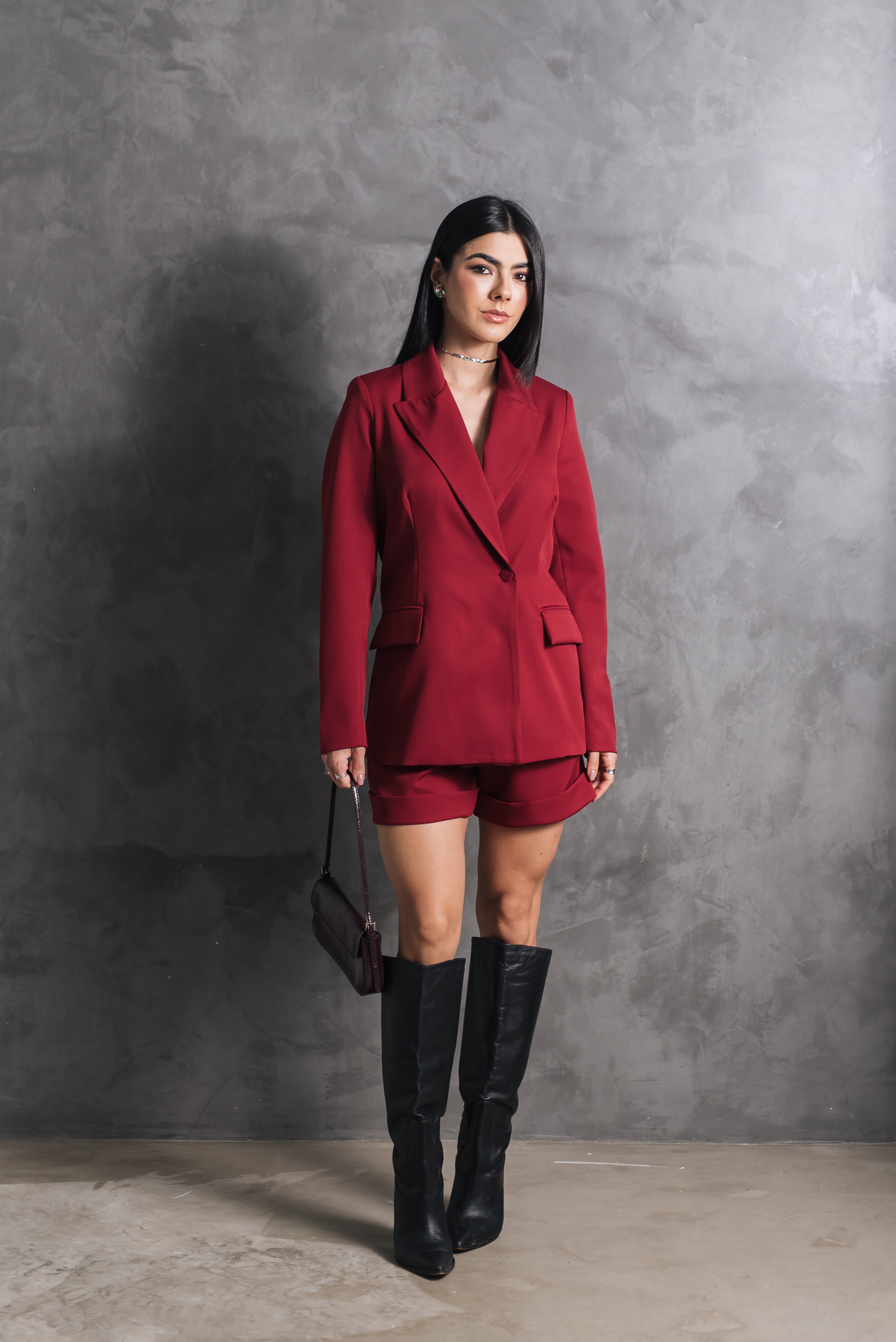 Blazer Alfaiataria Feminino Luma Cereja Saphir