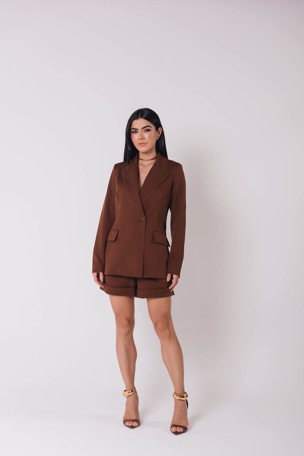 Blazer Alfaiataria Feminino Luma Marrom Saphir