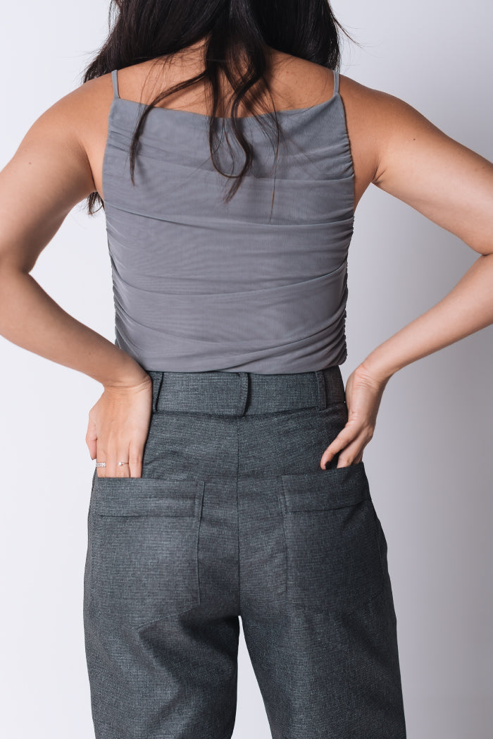 Calça Pantalona Rafaela Cinza