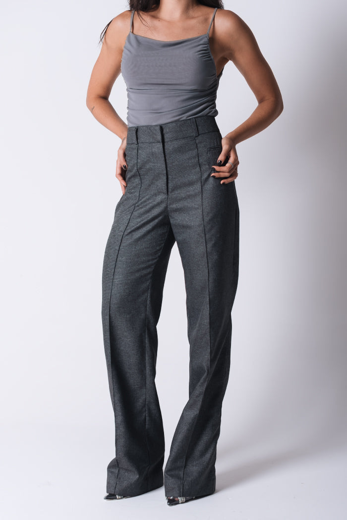 Calça Pantalona Rafaela Cinza