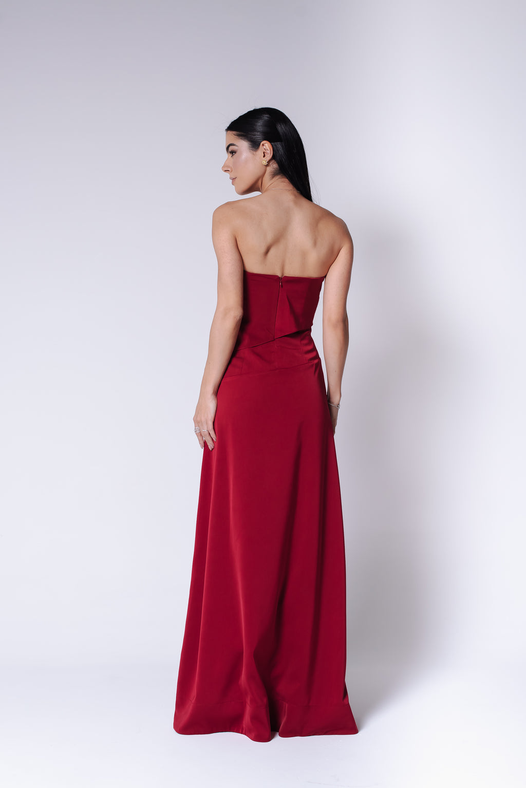 Vestido Longo Alfaiataria Tereza Cereja Saphir
