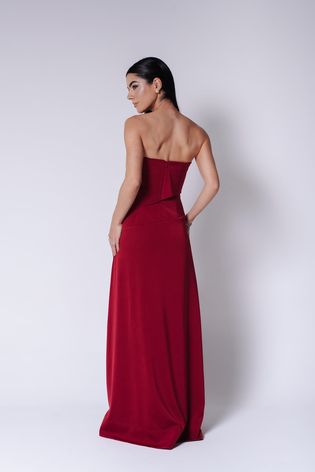Vestido Longo Alfaiataria Tereza Cereja Saphir