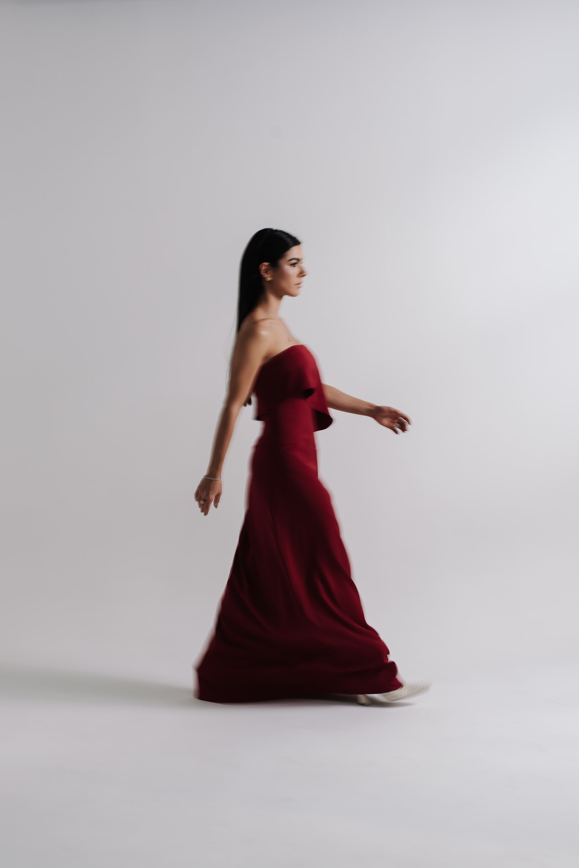 Vestido Longo Alfaiataria Tereza Cereja Saphir