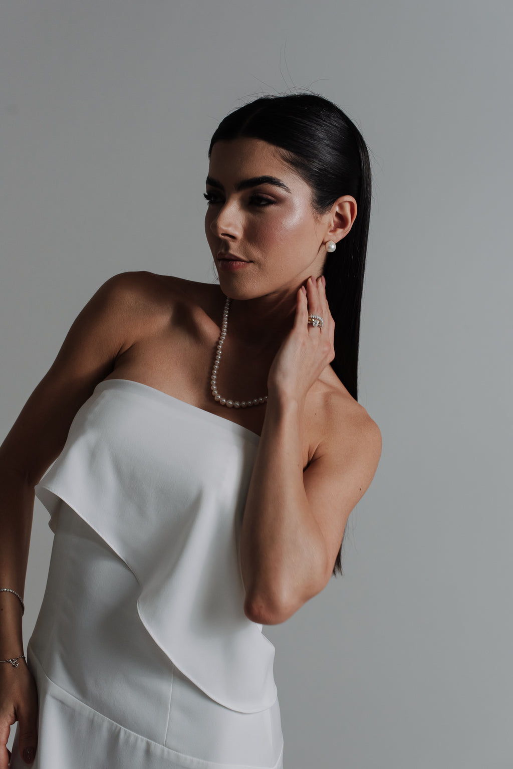 Vestido Longo Alfaiataria Tereza Off White Saphir