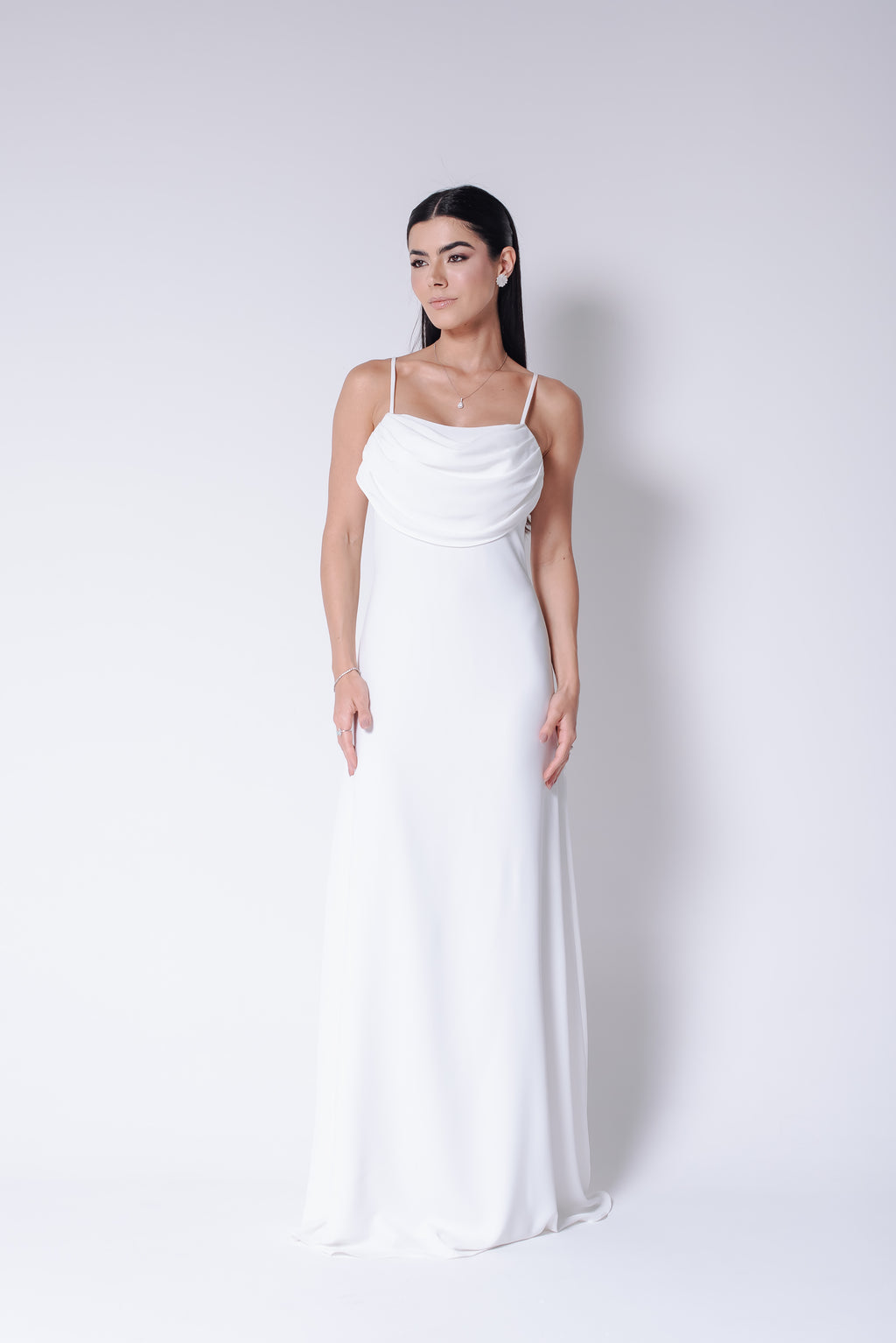 Vestido Longo Fluido Zélia Off White Ällie