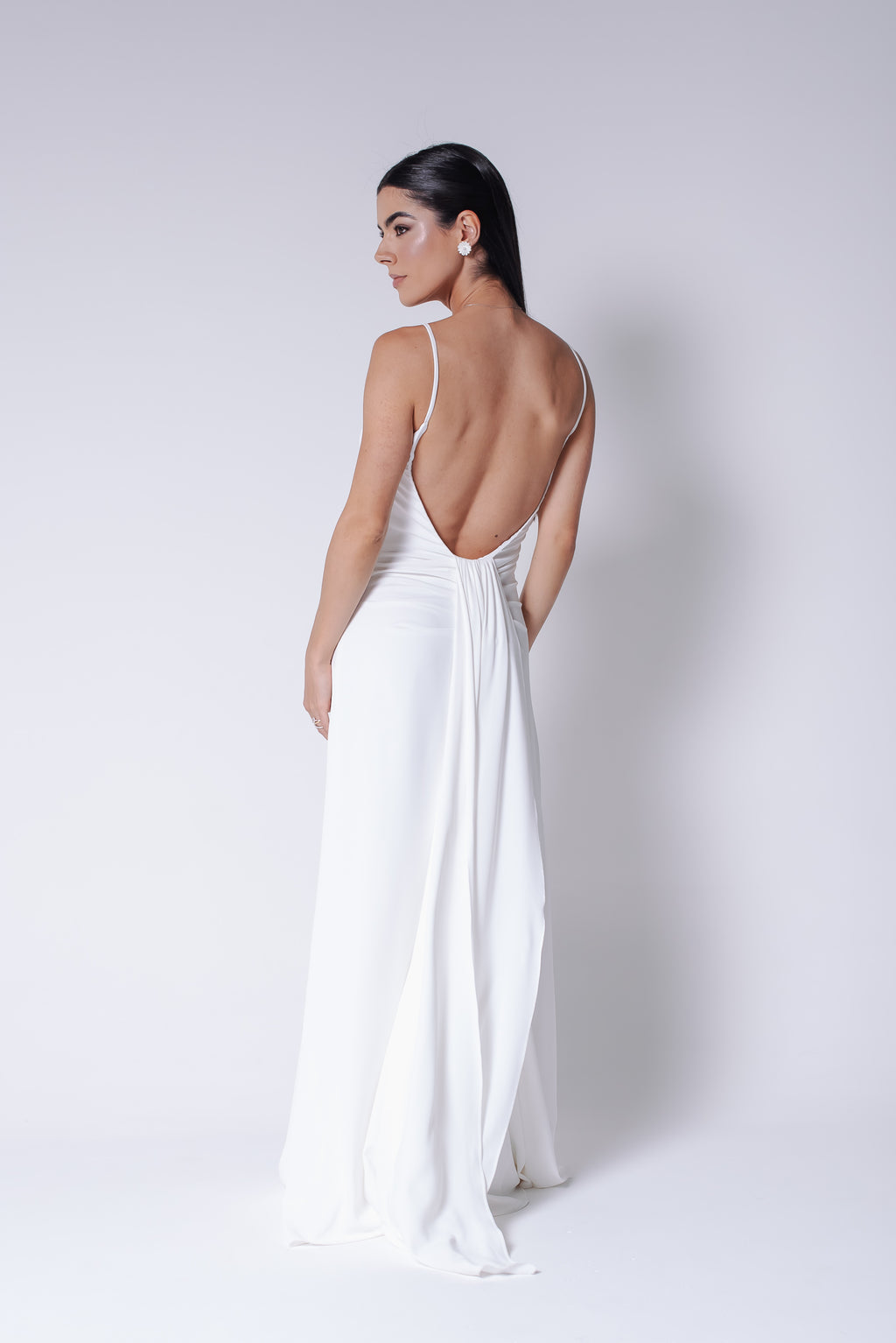 Vestido Longo Fluido Zélia Off White Ällie