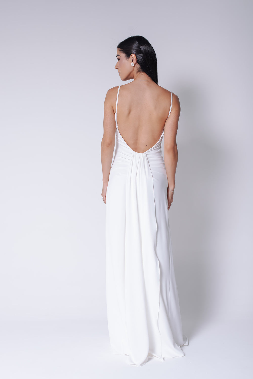 Vestido Longo Fluido Zélia Off White Ällie