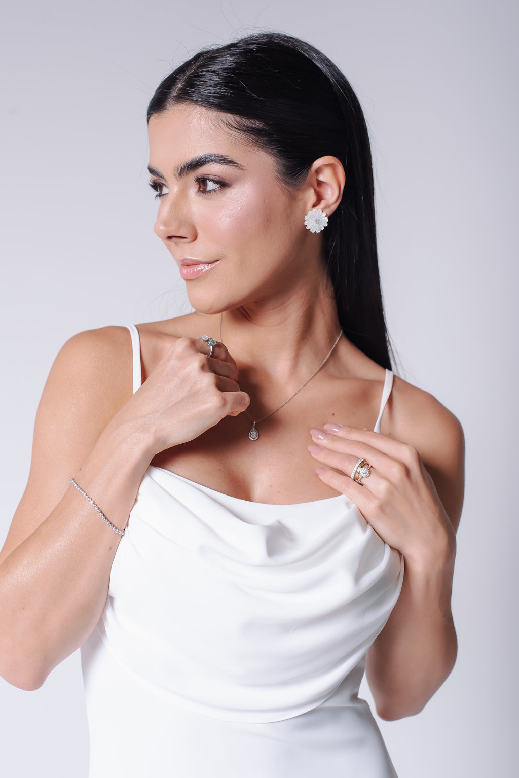 Vestido Longo Fluido Zélia Off White Ällie