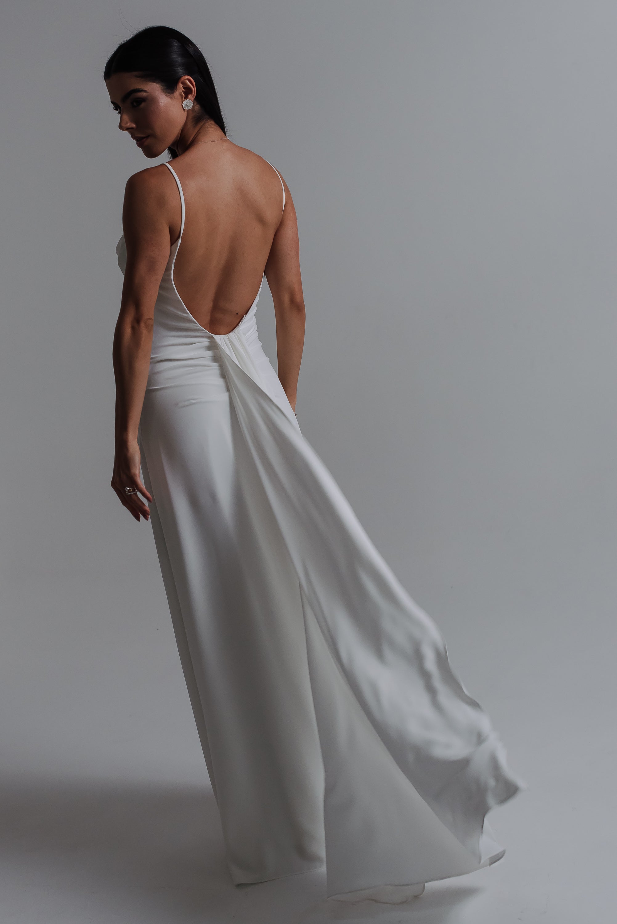 Vestido Longo Fluido Zélia Off White Ällie