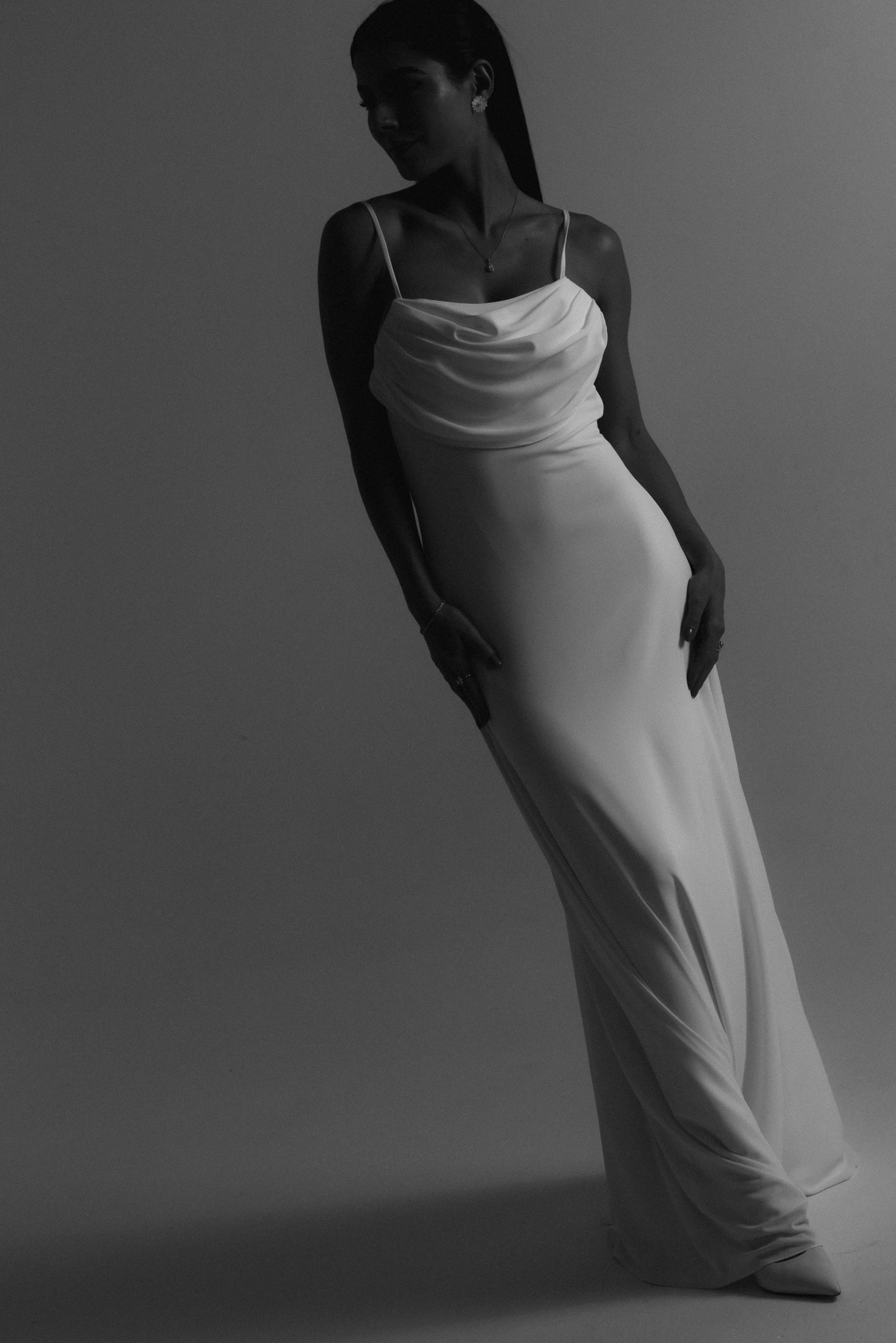 Vestido Longo Fluido Zélia Off White Ällie