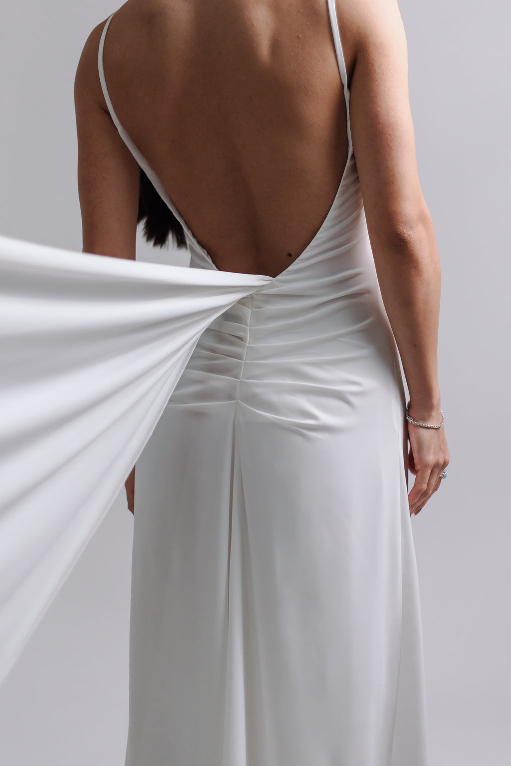 Vestido Longo Fluido Zélia Off White Ällie