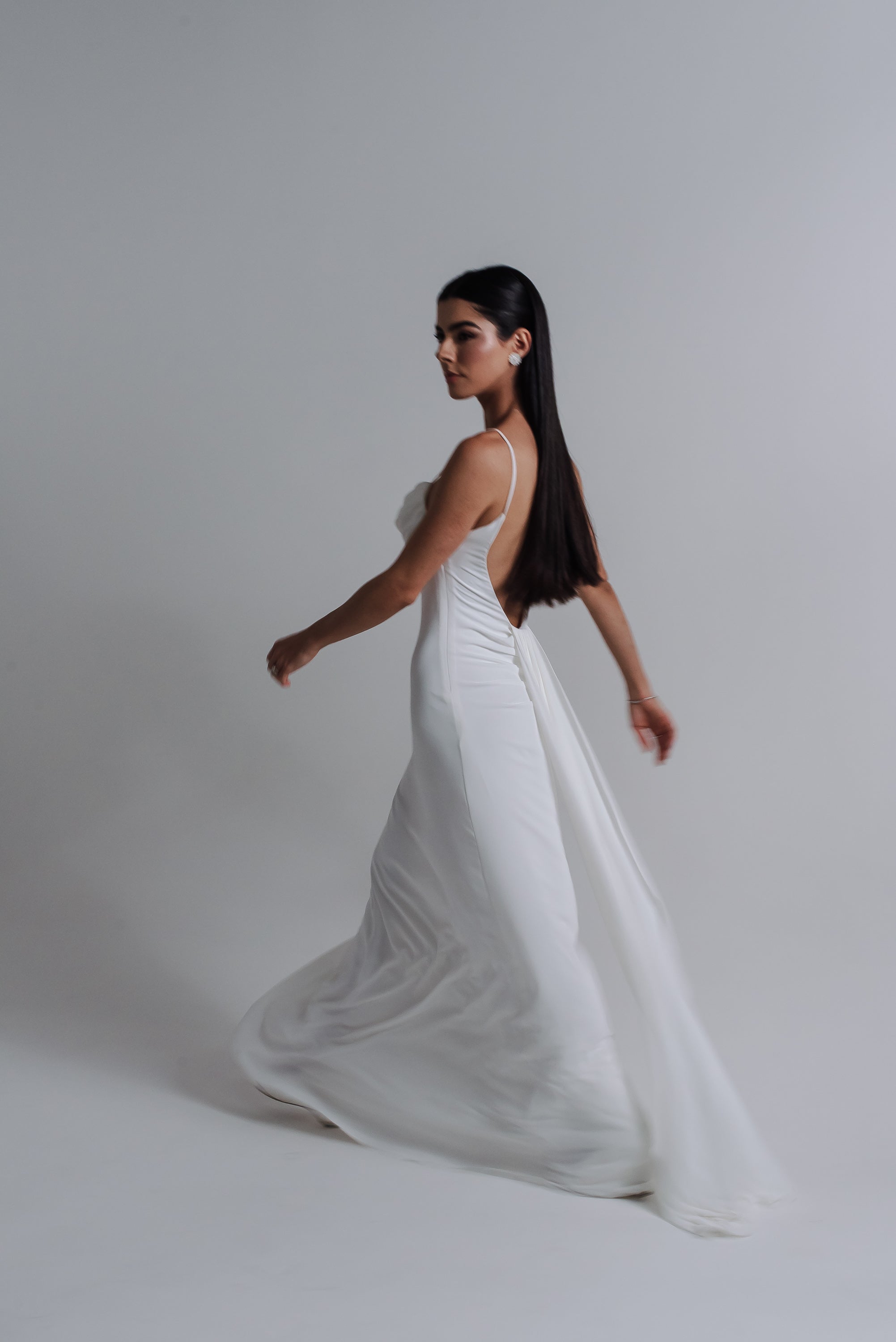 Vestido Longo Fluido Zélia Off White Ällie