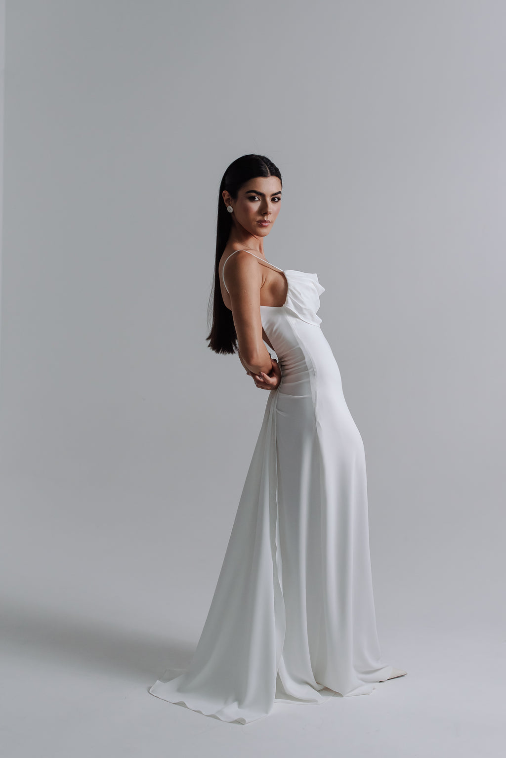 Vestido Longo Fluido Zélia Off White Ällie
