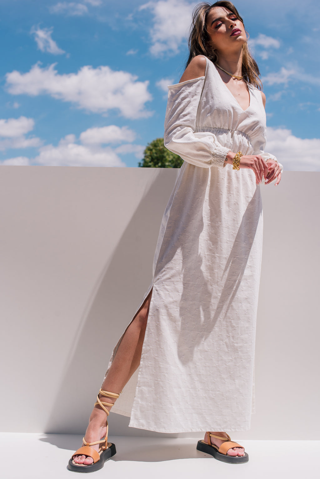 Vestido Catharina Linho Off White
