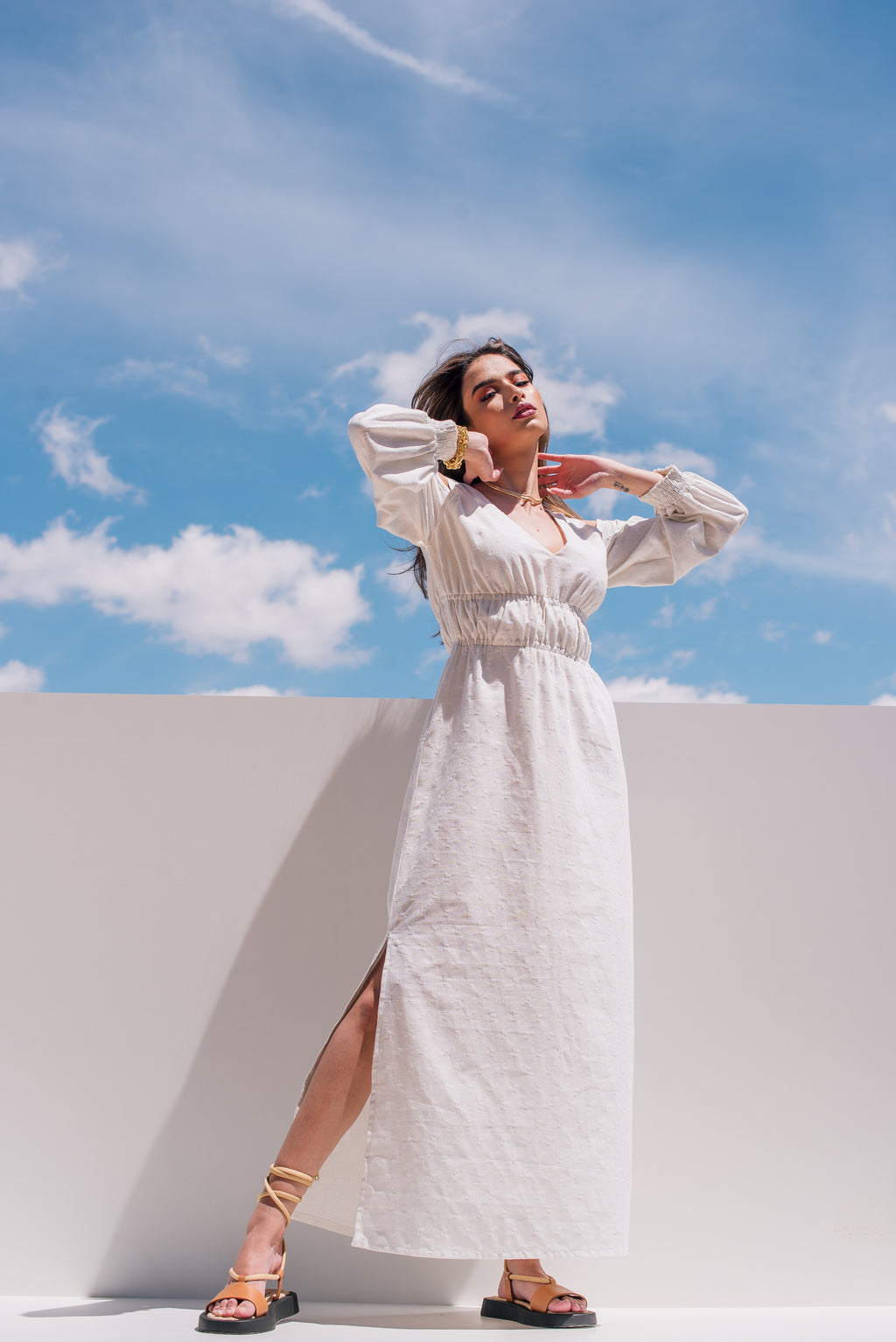 Vestido Catharina Linho Off White