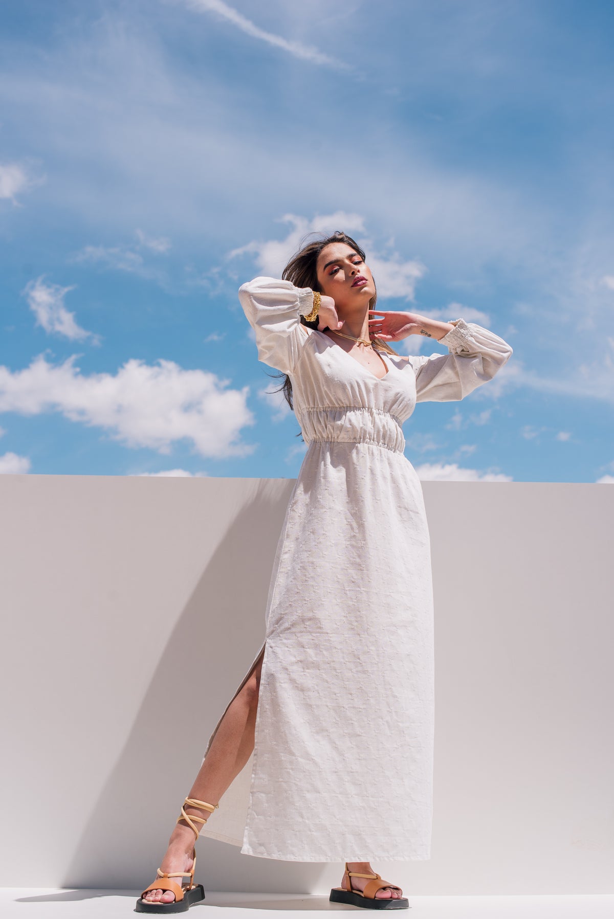Vestido Catharina Linho Off White