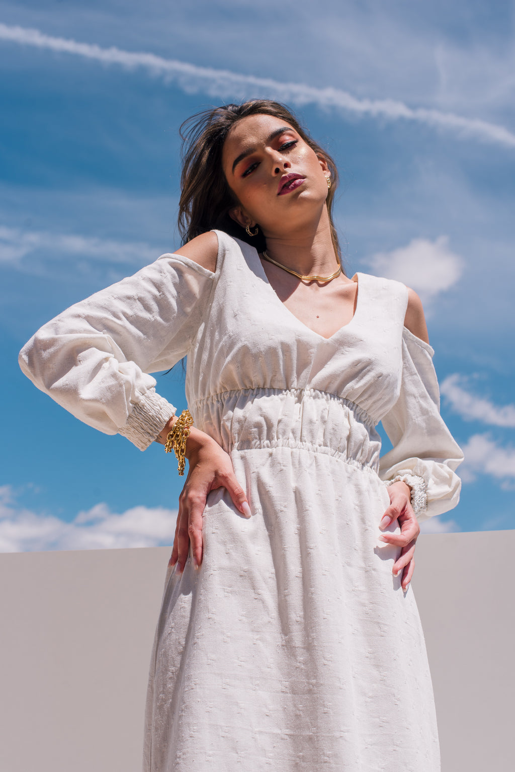Vestido Catharina Linho Off White