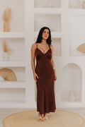 Vestido Slip Dress Camila Marrom Saphir