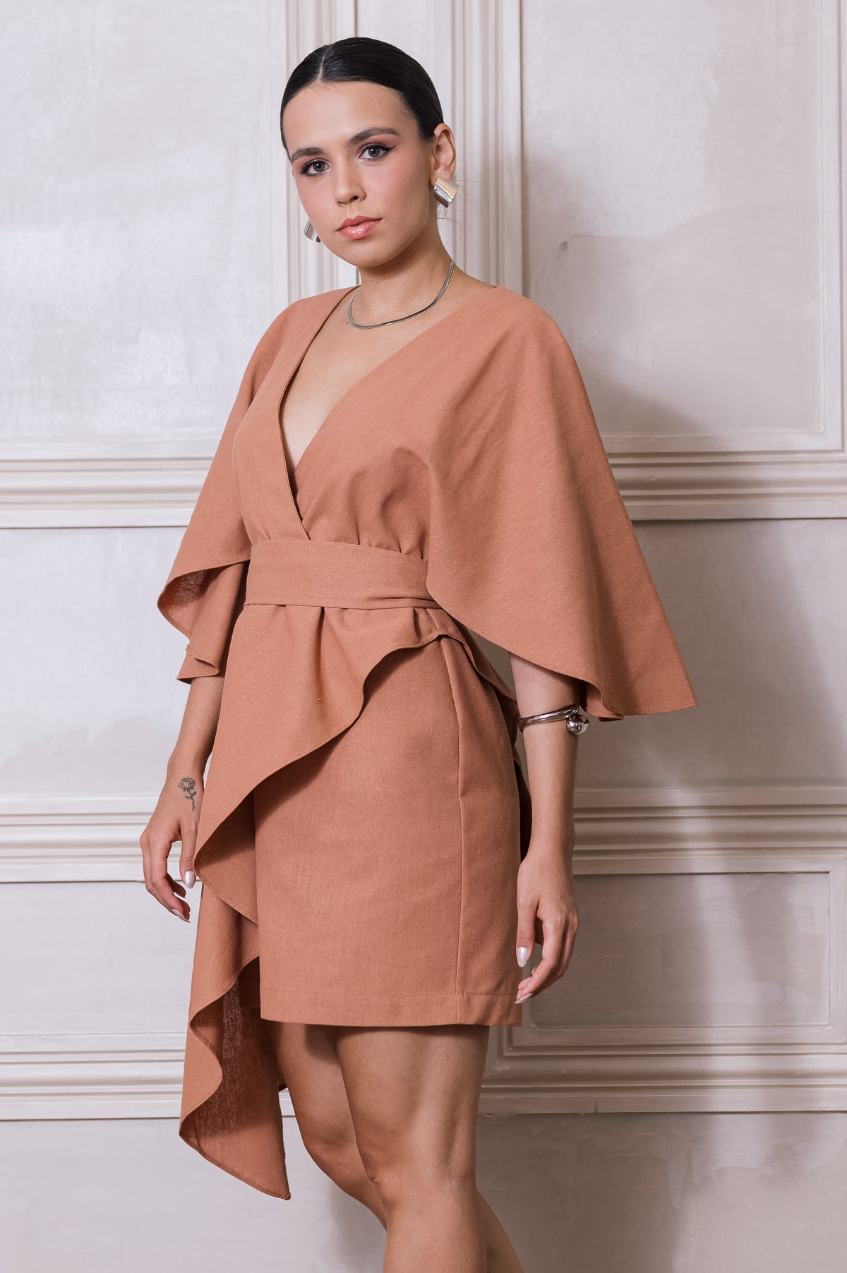Vestido Zendaya Linho Doce de Leite