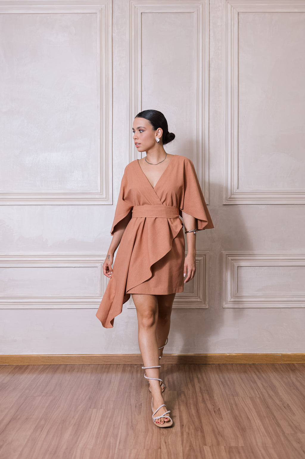 Vestido Zendaya Linho Doce de Leite