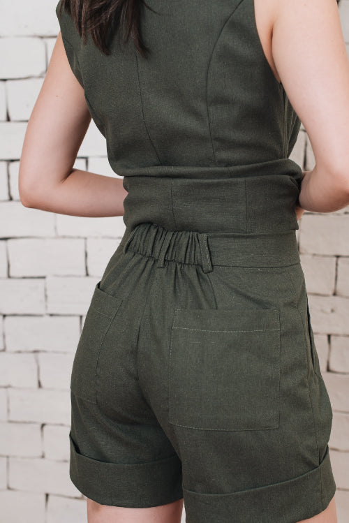 Short Eduarda Linho Verde