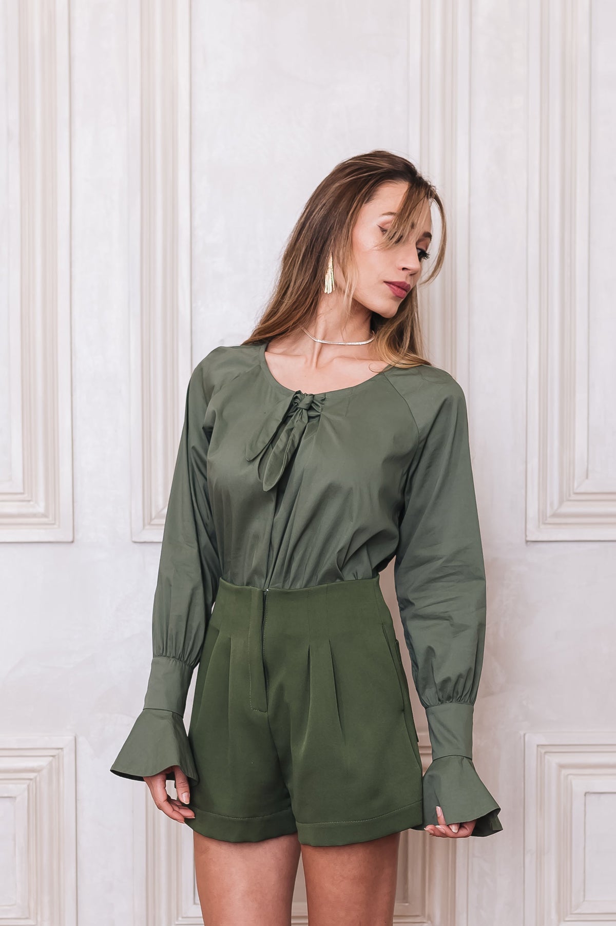 Camisa Donatella Tricoline Verde