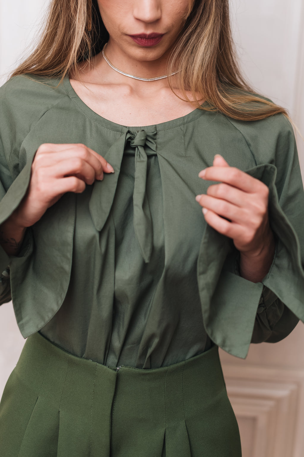 Camisa Donatella Tricoline Verde