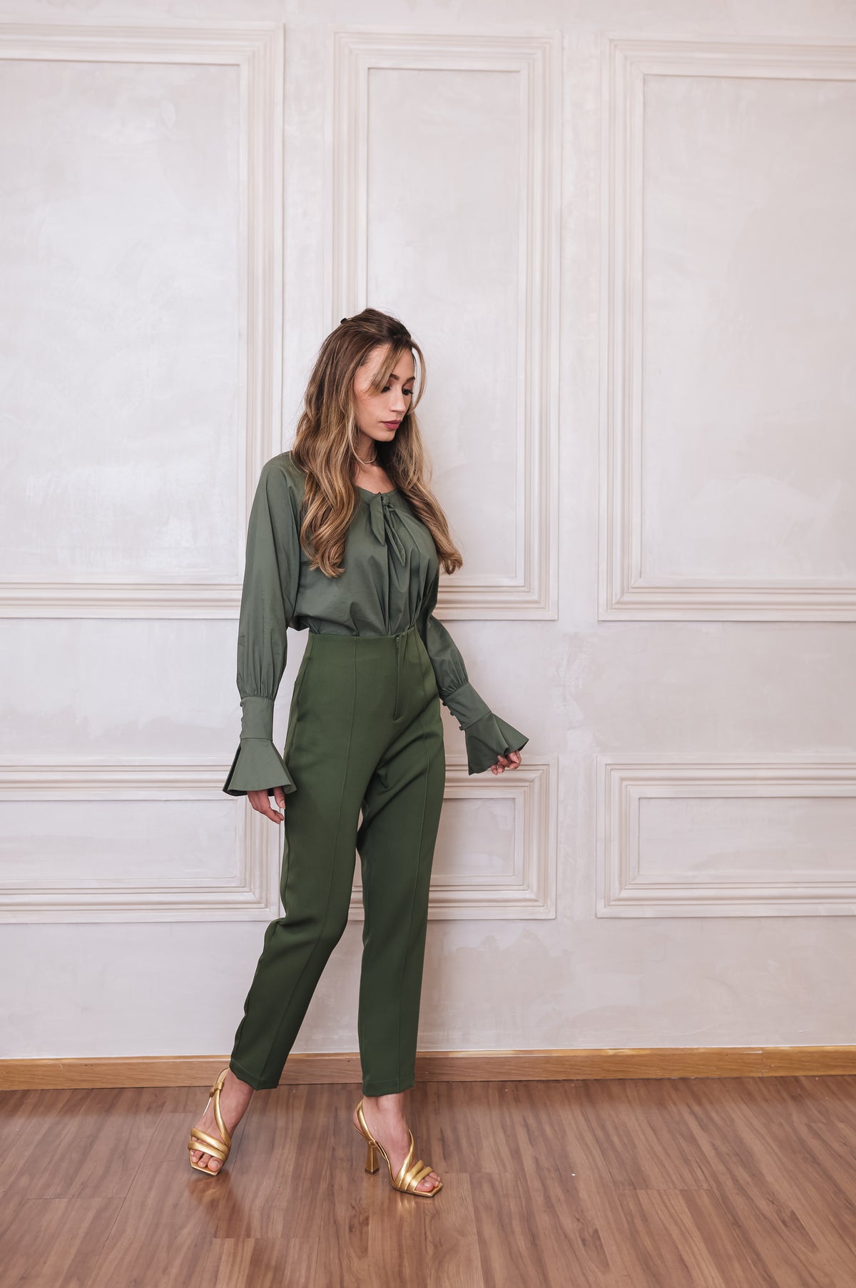 Camisa Donatella Tricoline Verde