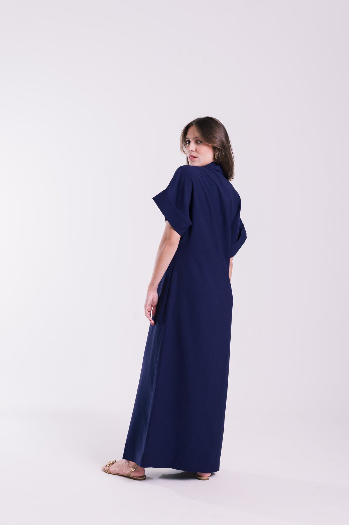 Chemise Lígia Azul Marinho
