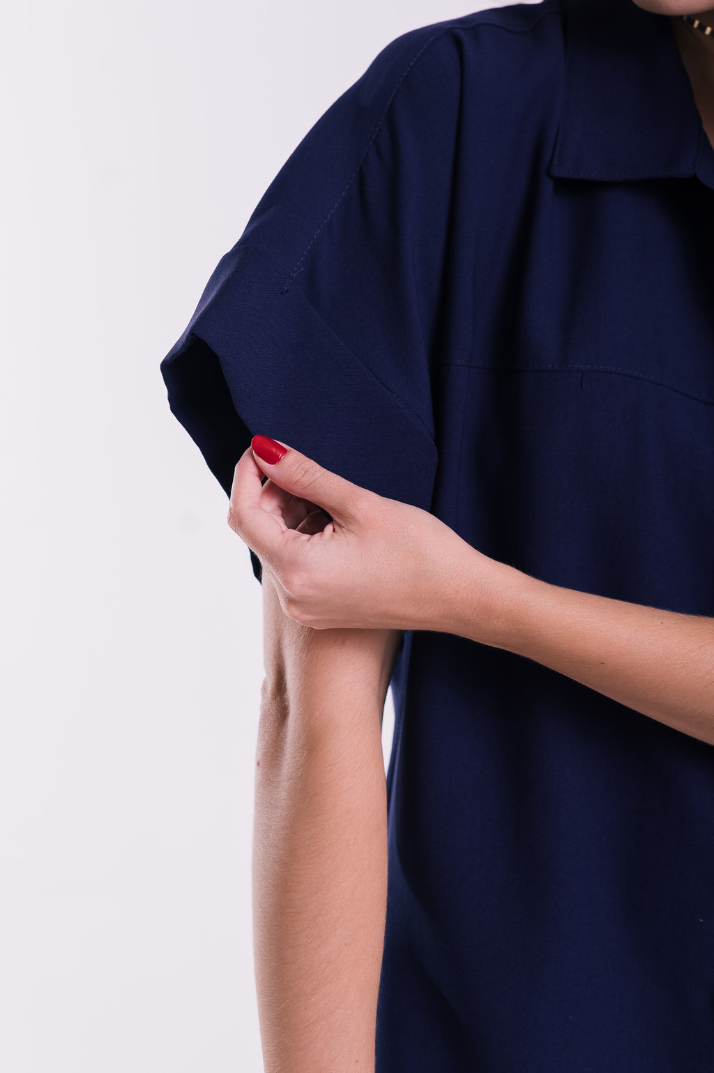 Chemise Lígia Azul Marinho