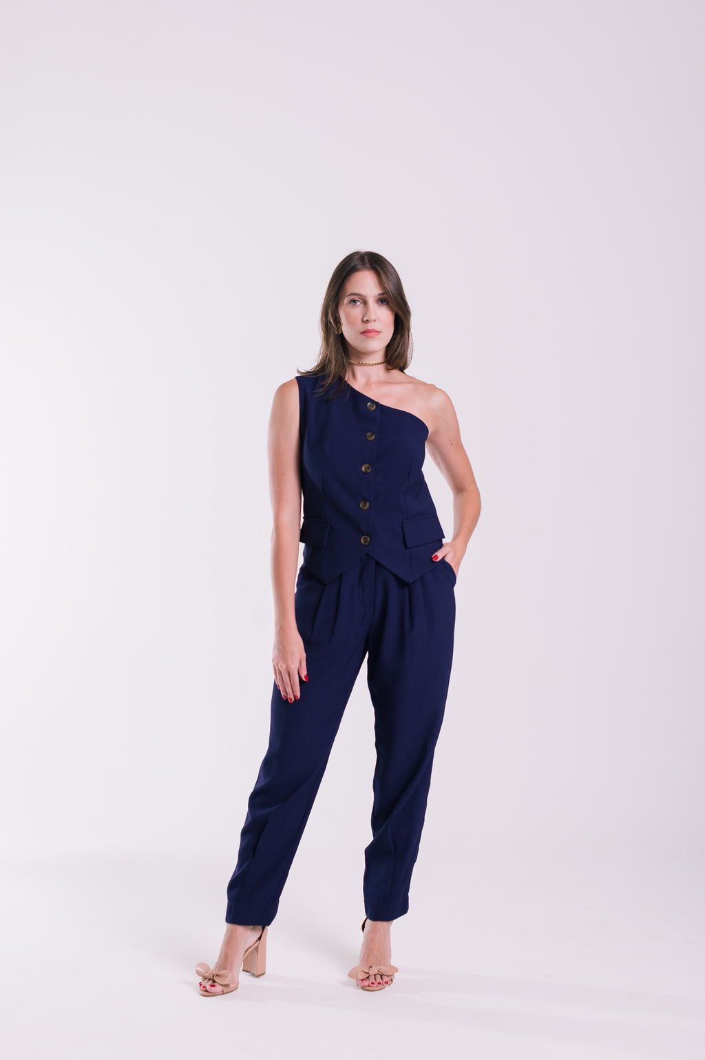 Calça Cenoura Cleo Azul Marinho