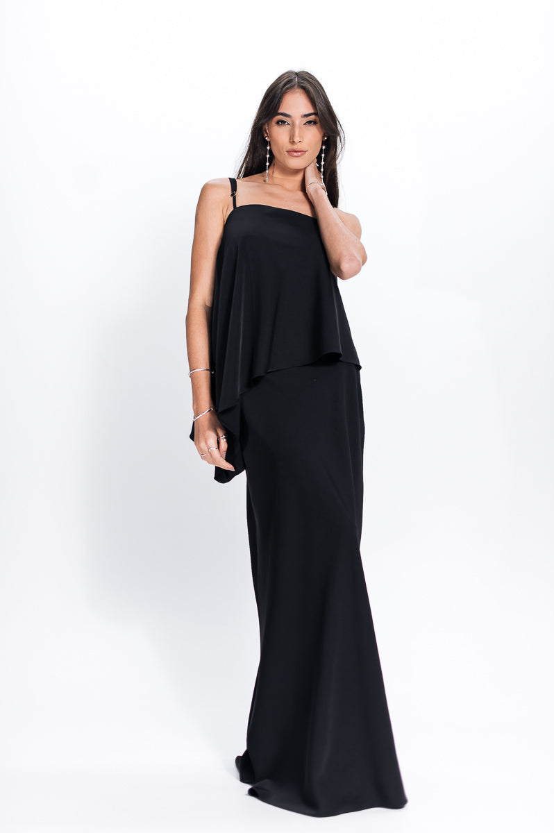 Blusa Assimétrica Rogéria Preta Ällie