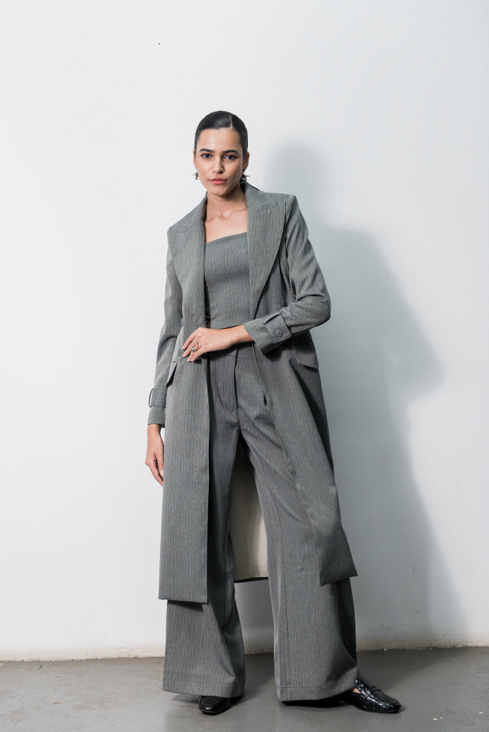 Trench Coat Romana Cinza