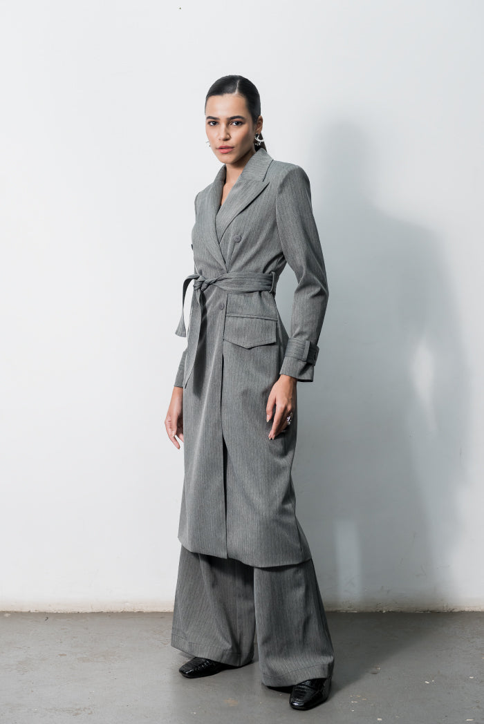 Trench Coat Romana Cinza