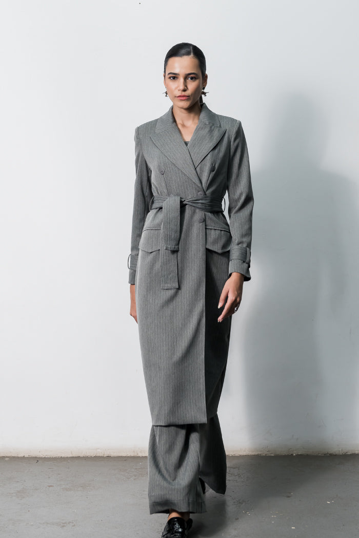 Trench Coat Romana Cinza