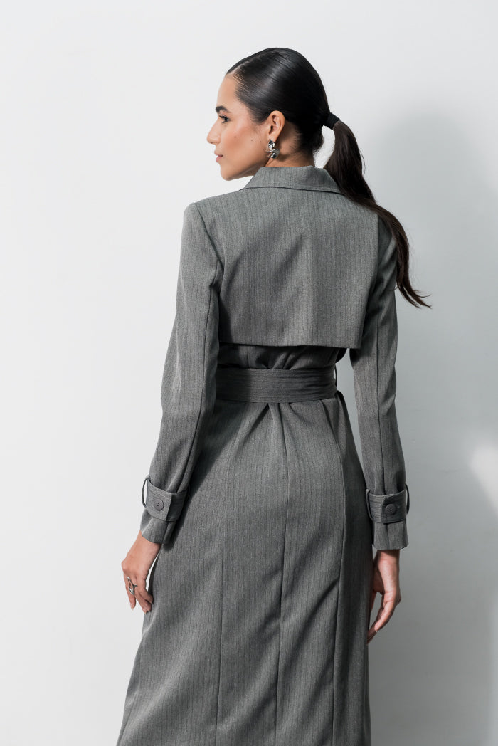 Trench Coat Romana Cinza
