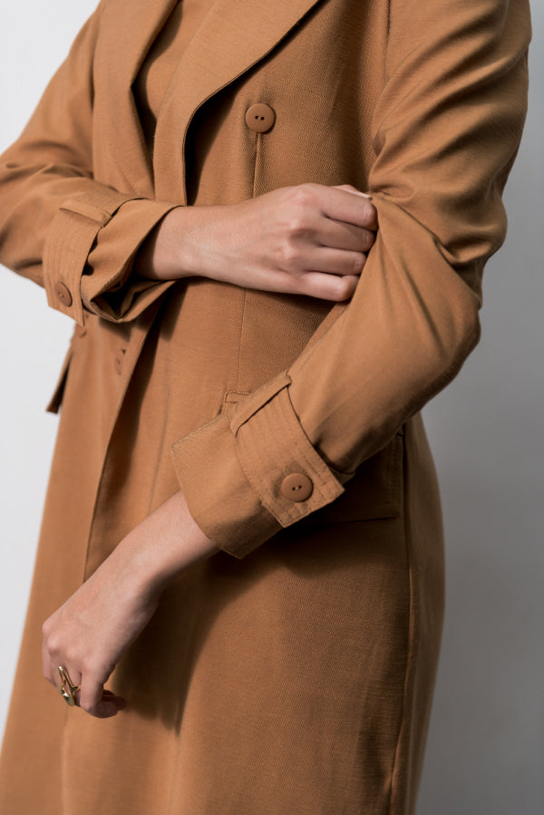 Trench Coat Romana Caramelo