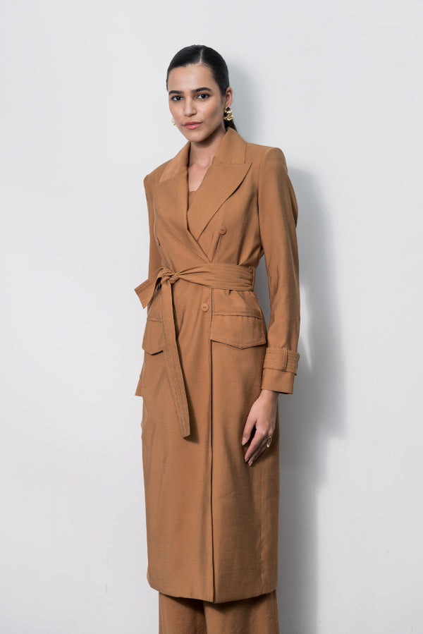 Trench Coat Romana Caramelo