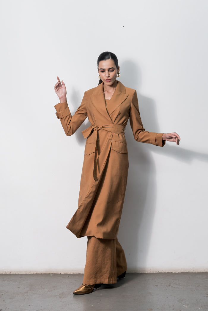 Trench Coat Romana Caramelo